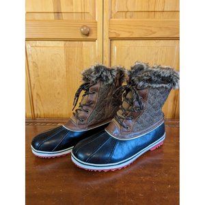 DREAM PAIRS Women  Fur Lined Round Toe Zip Up Winter Cold Snow Boots Waterproof